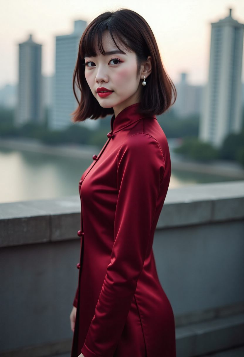 原创动作短片中的夜间车站