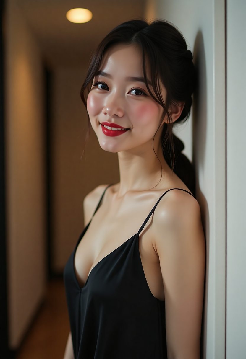 夜间街景与电影修复画面对照素材